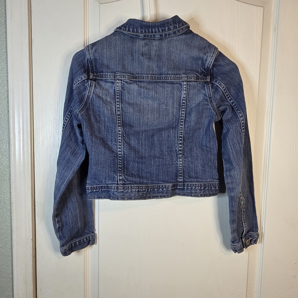 Y2K Gap Kids Jean Jacket Pink Threading-girls LG - Picture 2 of 11